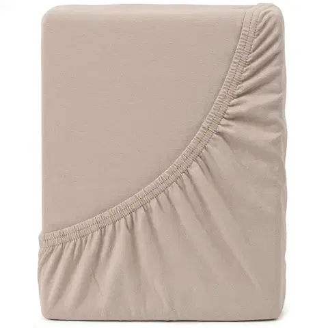 Plachty 4Home jersey prestieradlo Ideál kávová, 90 x 200 cm