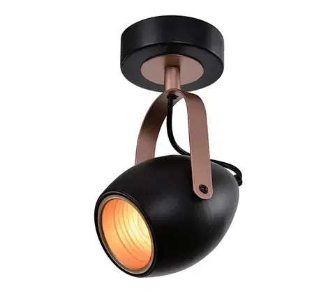 Svietidlá  Bodové svietidlo ANICA 1xE14/40W/230V čierna/medená 91-81391