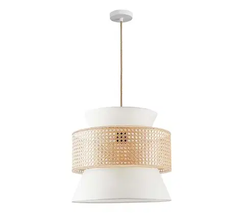 Svietidlá  Luster na lanku GRENADA 1xE27/20W/230V pr. 40 cm béžová 330482