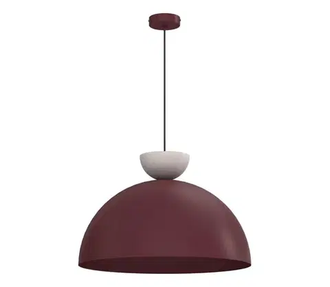 Svietidlá  Závesný luster NEVIS na lanku 1xE27/15W/230V pr. 50 cm bordová 9717A