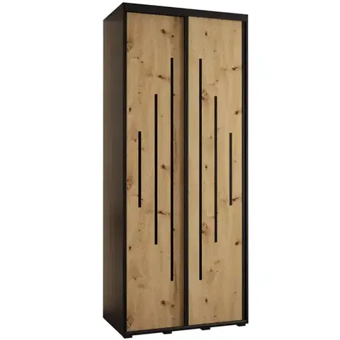 Šatníkové skrine Skriňa 45 Canaris 12 100 čierna/artisan/čierna