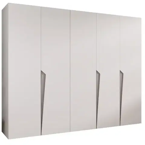 Šatníkové skrine Skriňa Piano 1-250 biela/kašmír