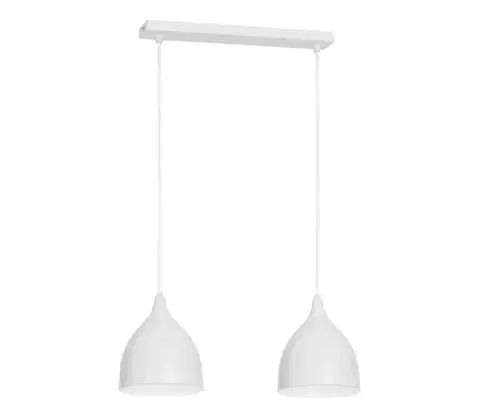 Svietidlá  Luster na lanku NOAK 2xE27/15W/230V biela 9428