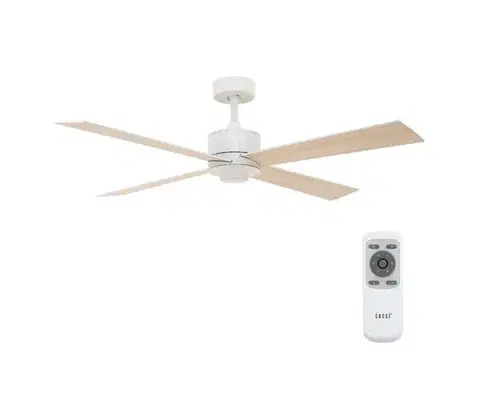 Ventilátory Lucci air 213171 - LED Stropný látor NEWPORT drevo/biela/béžová + DO 213171