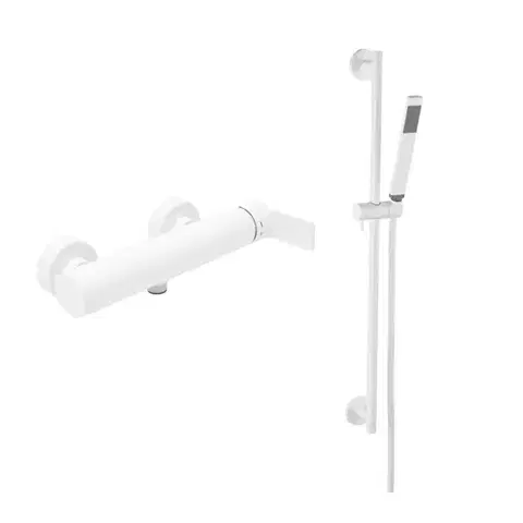 Kúpeľňové batérie Sprchová batéria SAT B-Way so sprchovacím setom 150 mm biela matná SATBSBW268BSET1 SATBSBW268BSET1