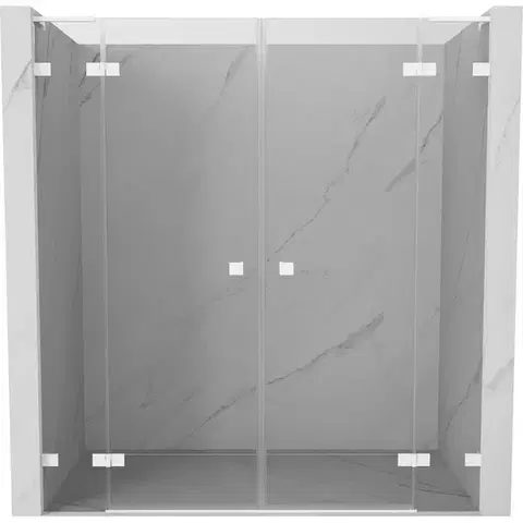 Sprchovacie kúty MEXEN/S - Lunar L Duo sprchové dvere krídlové 190, transparent, biela 834DL-190-000-20-00