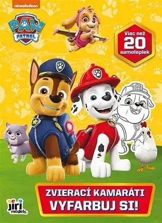 Nalepovačky, vystrihovačky, skladačky Vyfarbuj si! Labková patrola: Kamaráti zvieratká
