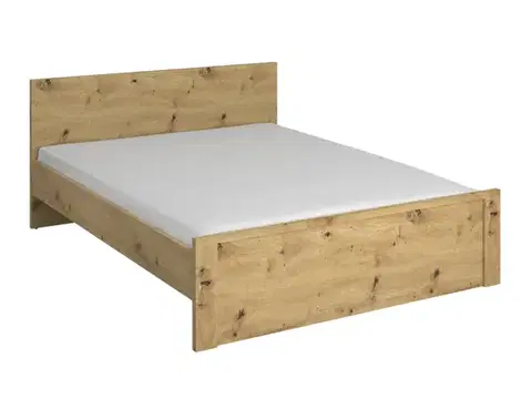 Postele KONDELA Airon 160 posteľový rám dub artisan