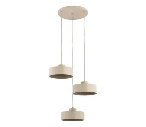 Svietidlá  Luster na lanku SELIA 3xE27/15W/230V béžový 62627
