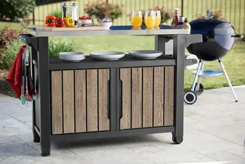Záhradné stoly Záhradný stôl / skriňa UNITY XL 207L Keter