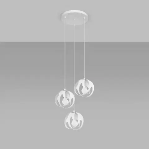 Lampy do obývačky Luster Tulos 3P A-1084 biely