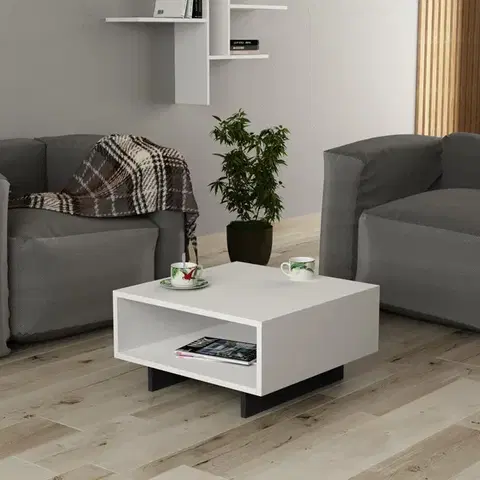 Konferenčné stolíky Konferenčný stolík Hola - White, Anthracite