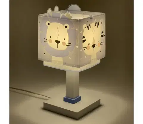 Lampy Dalber 63111NT - LED Detská lampička BABY JUNGLE 1xG4/4W/230V modrá 63111NT