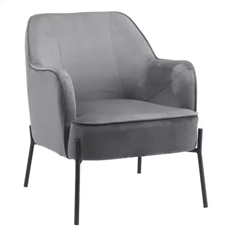 Moderné kreslá Kreslo Bob Dark Grey Velvet 13