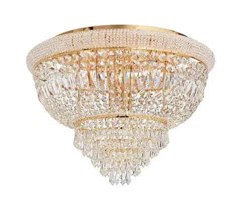 Svietidlá Ideal Lux - Krištáľové stropné svietidlo DUBAI 24xE14/28W/230V pr. 78 cm zlatá 243498