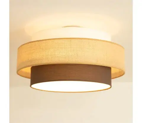 Svietidlá BRILAGI - Stropné svietidlo RESNA 1xE27/60W/230V priemer 40 cm béžová/čierna H0441