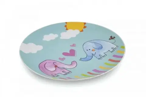 Taniere Kinekus Tanier detský plytký porcelánový 21 cm SLON