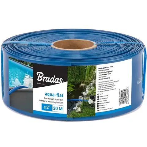 Záhradné hadice Ploská hadica Aqua - Flat Pe/Eva  W.P.1 - 2" 20 m