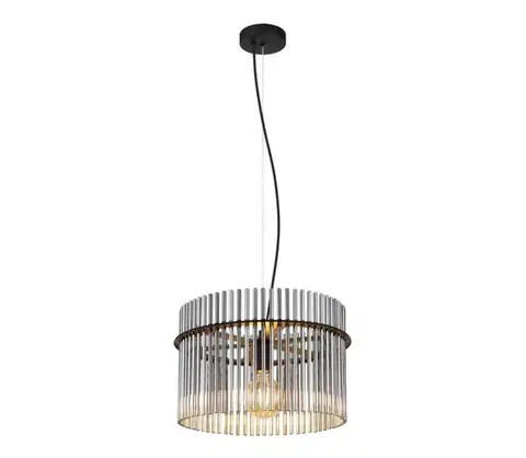 Svietidlá Globo 15698H - Luster na lanku GORLEY 1xE27/60W/230V pr. 40 cm čierna 15698H
