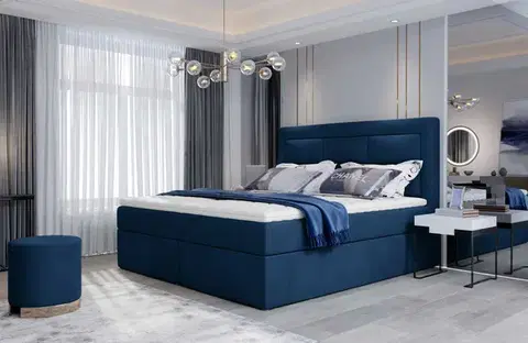 Postele ArtElta Manželská posteľ VIVRE Boxspring | 140 x 200 cm Farba VIVRE: Monolith 77