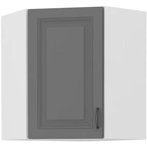 Kuchynské skrinky visiace Skrinka do kuchyne STILO DUSTGREY/biely 60X60 GN-72 2F (45°)