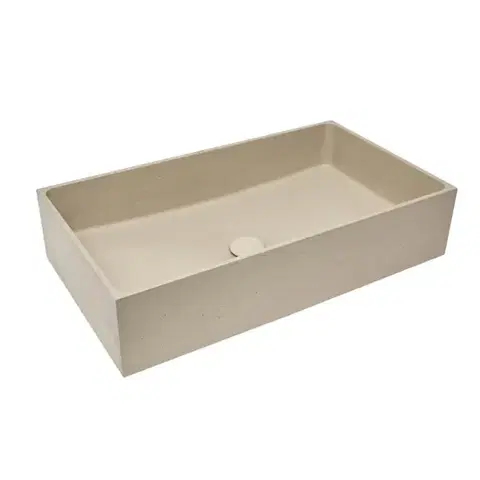 Umývadlá Umývadlo na dosku SAT Cemento 64x37 cm piesková mat bez otvoru pre batériu, bez prepadu CEM6437P CEM6437P