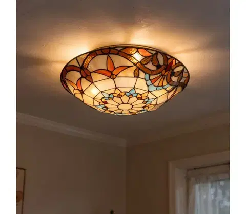 Svietidlá BRILAGI - Tiffany vitrážové stropné svietidlo MIRABELLA 2xE27/60W/230V priemer 40 cm BRC-12028