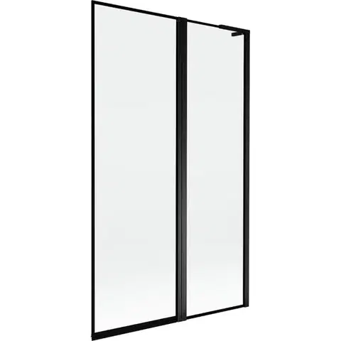Sprchové dvere MEXEN/S - Mist L vaňová zástena 2-krídlová pravá 110 x 150, čierna okraj, čierna 8A9L-110-011-70-70-P