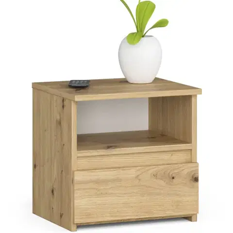 Nočné stolíky Dizajnový nočný stolík LENKA40, dub Artisan