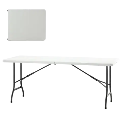 Záhradný nábytok Chomik Záhradný stôl SLEEK | biela 180 cm