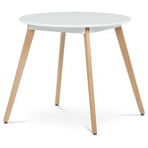 Konferenčné stolíky Okrúhly jedálenský stôl 80 x 80 cm, biela