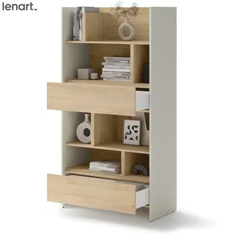Nábytok Dig-net nábytok Regál Lenart BED CONCEPT BC-28 | kašmír / dub nagano