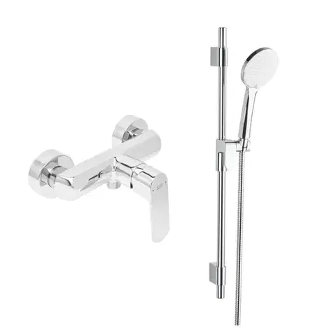 Kúpeľňové batérie Sprchová batéria SAT Feel so sprchovacím setom 150 mm chróm SATBSFEEL268SET1 SATBSFEEL268SET1