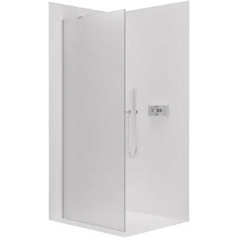 Sprchové dvere CERANO - Sprchová zástena Walk-in Onyx YL/P - 8 mm - chróm, mliečne sklo - 80x200 CER-8050BD1245