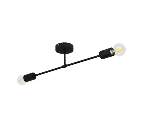 Svietidlá  Prisadený luster CAMBRIDGE 2xE27/15W/230V čierna W-2022/2 BK/H