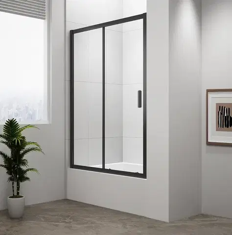 Sprchovacie kúty POLYSAN - DEEP BLACK sprchové dvere 1200x1650 číre sklo MD1216B