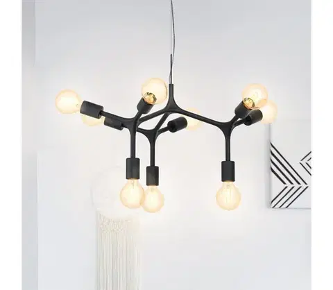 Svietidlá Eglo 98346 - Luster na lanku BOCADELLA 9xE27/60W/230V 98346