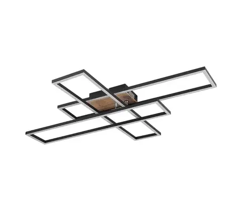 Svietidlá Globo 67208-40 - LED Stropné svietidlo DAKARI LED/40W/230V 3000K 60x80 cm čierna 67208-40