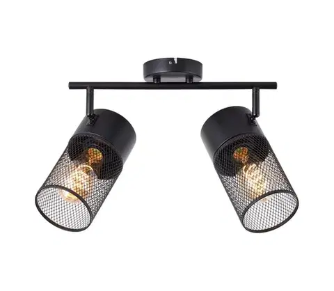 Svietidlá Brilliant - Bodové svietidlo KAMOLO 2xE27/40W/230V čierna 99724/76
