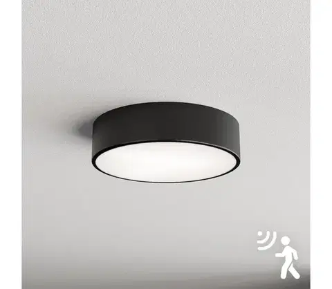 Svietidlá BRILAGI - Stropné svietidlo so senzorom CLARE 2xE27/40W/230V pr. 30 cm čierna 8590828405825