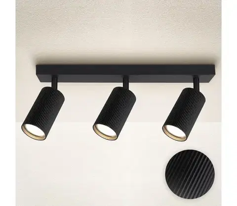 Svietidlá BRILAGI - Bodové svietidlo SELE MODERN 3xGU10/30W/230V čierne WO-MOD3-BLK