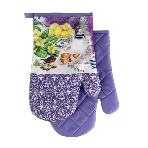 Chňapky MAKRO - Chňapka s magnetom LavenderII 2ks, fialová vtáčik