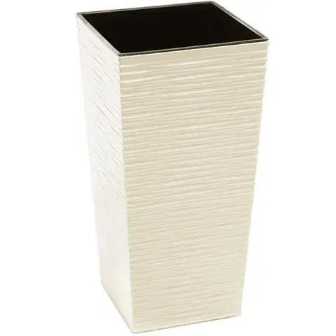 Záhrada Obal na kvetináč Finezia 25x25x46h béžový