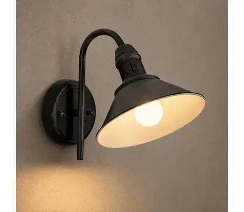 Svietidlá BRILAGI - Nástenné svietidlo FORGE 1xE27/60W/230V čierne BRSA49458-1W