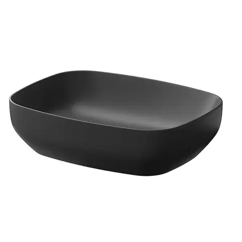 Umývadlá CERSANIT - Umývadlo na dosku LARGA Rectangular antracitová mat (50x38) K677-013