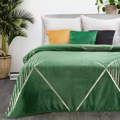 Jednofarebné deky Deka Ginko 3 150x200 tmavozelená 391486