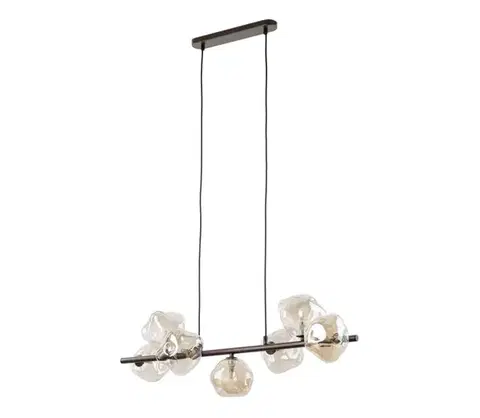 Svietidlá  Luster na lanku LAVA 7xG9/8W/230V bronzová/dymovo-béžová 11033