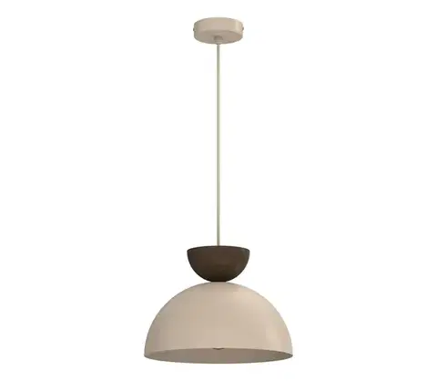 Svietidlá  Luster na lanku NEVIS 1xE27/15W/230V pr. 29 cm béžový 9706A