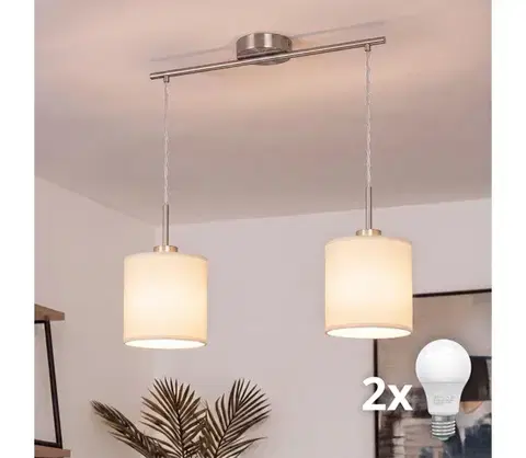 Svietidlá BRILAGI - LED luster na lankách NUBILA 2xE27/60W/230V krémová EG32519+2xBG1585