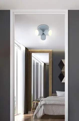Stropná svetla Stropná lampa 3xE27 sivá 32cm AZURO